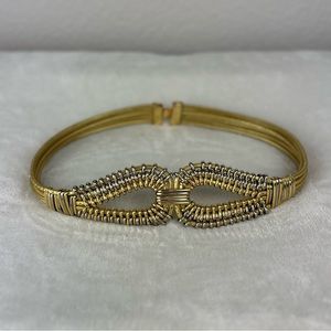 Vintage 1970s Ornate Gold Belt